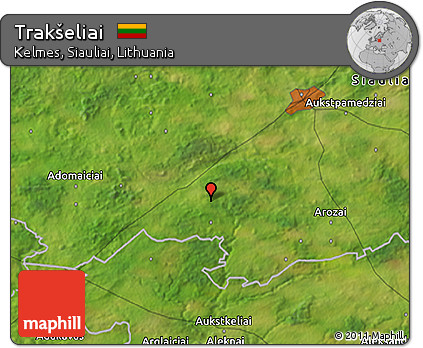 Satellite 3D Map of Trakšeliai