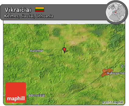 Satellite 3D Map of Vikraičiai