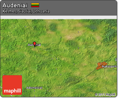 Satellite 3D Map of Audeniai