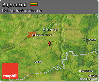 Satellite 3D Map of Bajoraičiai