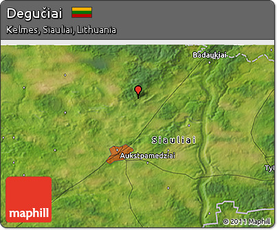Satellite 3D Map of Degučiai