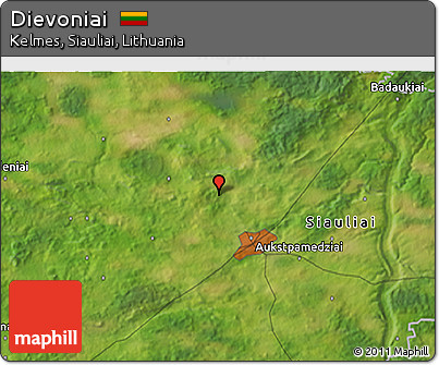 Satellite 3D Map of Dievoniai