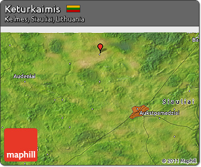 Satellite 3D Map of Keturkaimis