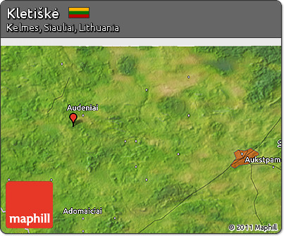Satellite 3D Map of Kletiškė