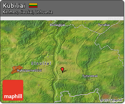 Satellite 3D Map of Kubiliai
