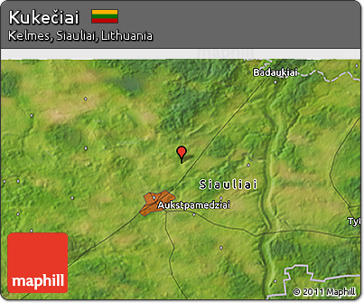 Satellite 3D Map of Kukečiai