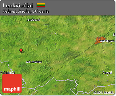 Satellite 3D Map of Lenkviečiai