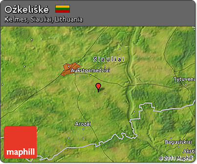 Satellite 3D Map of Ožkeliškė
