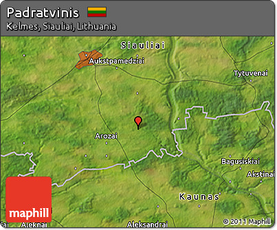 Satellite 3D Map of Padratvinis