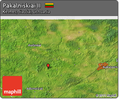 Satellite 3D Map of Pakalniškiai II