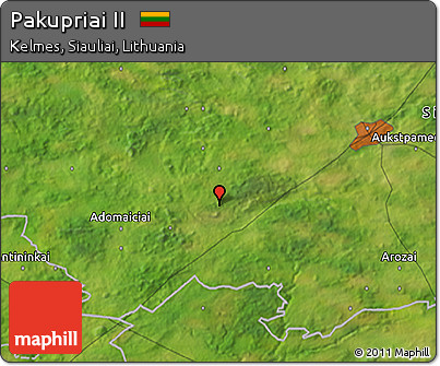 Satellite 3D Map of Pakupriai II