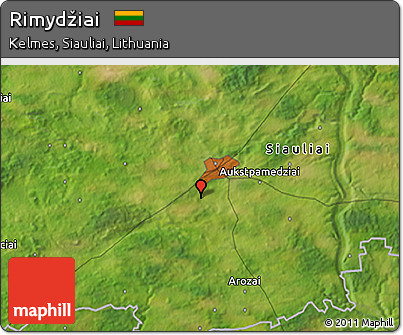 Satellite 3D Map of Rimydžiai