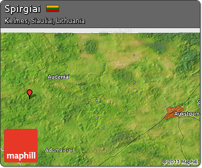 Satellite 3D Map of Spirgiai