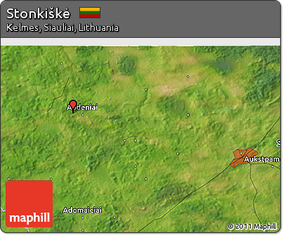 Satellite 3D Map of Stonkiškė