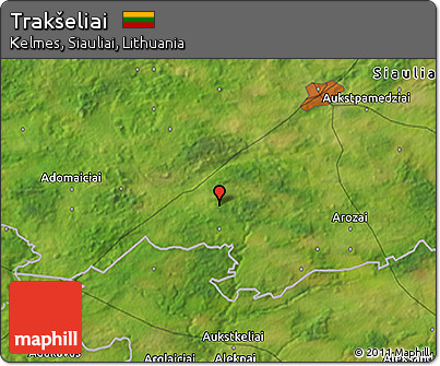 Satellite 3D Map of Trakšeliai