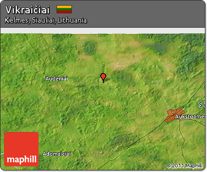 Satellite 3D Map of Vikraičiai