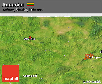 Satellite 3D Map of Audeniai