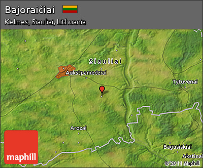 Satellite 3D Map of Bajoraičiai