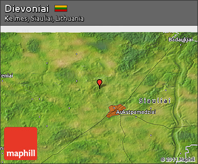 Satellite 3D Map of Dievoniai