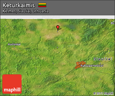 Satellite 3D Map of Keturkaimis