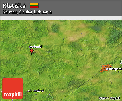 Satellite 3D Map of Kletiškė