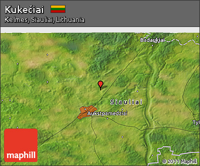 Satellite 3D Map of Kukečiai