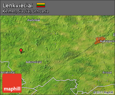Satellite 3D Map of Lenkviečiai