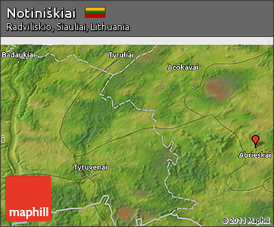 Satellite 3D Map of Notiniškiai