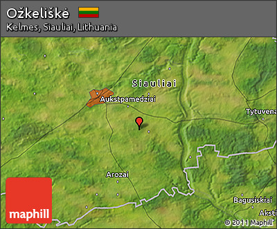 Satellite 3D Map of Ožkeliškė