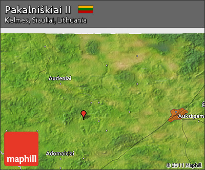 Satellite 3D Map of Pakalniškiai II