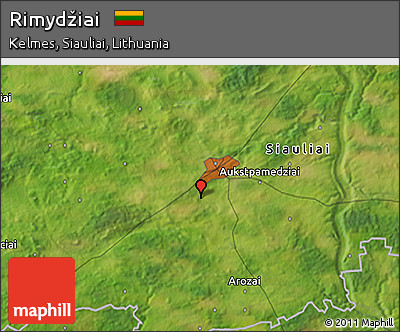 Satellite 3D Map of Rimydžiai