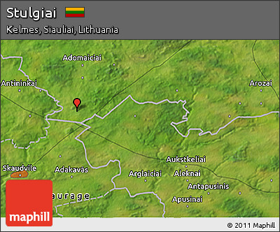 Satellite 3D Map of Stulgiai