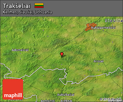 Satellite 3D Map of Trakšeliai