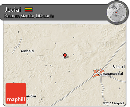 Shaded Relief 3D Map of Juciai
