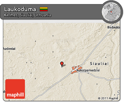 Shaded Relief 3D Map of Laukoduma