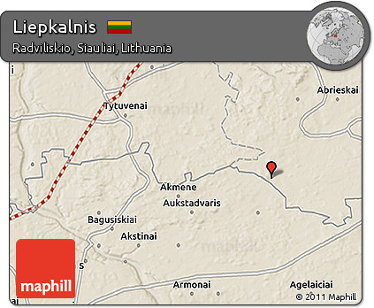 Shaded Relief 3D Map of Liepkalnis