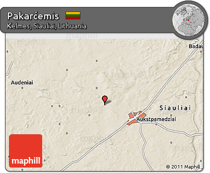 Shaded Relief 3D Map of Pakarčemis
