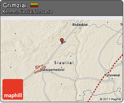 Shaded Relief 3D Map of Grimziai