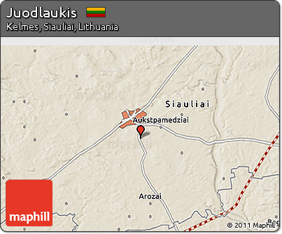 Shaded Relief 3D Map of Juodlaukis