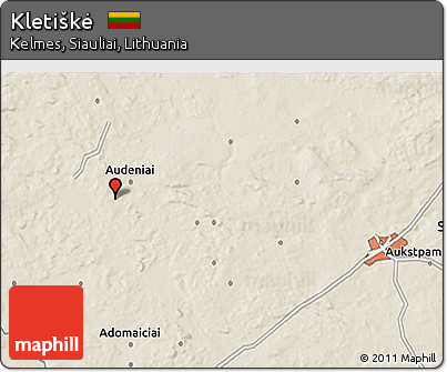 Shaded Relief 3D Map of Kletiškė