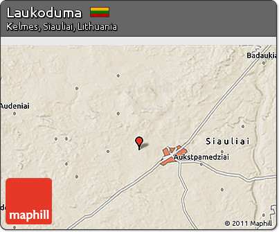 Shaded Relief 3D Map of Laukoduma
