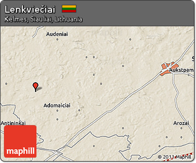 Shaded Relief 3D Map of Lenkviečiai