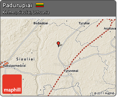 Shaded Relief 3D Map of Padurupiai