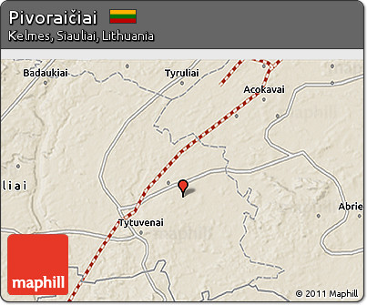 Shaded Relief 3D Map of Pivoraičiai