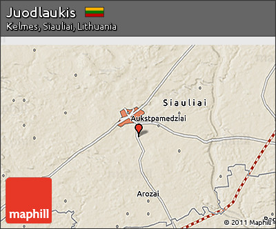 Shaded Relief 3D Map of Juodlaukis