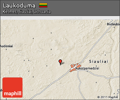 Shaded Relief 3D Map of Laukoduma