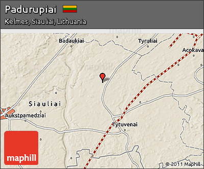 Shaded Relief 3D Map of Padurupiai