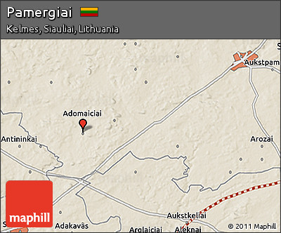 Shaded Relief 3D Map of Pamergiai