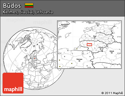 Blank Location Map of Būdos