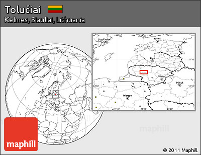 Blank Location Map of Tolučiai